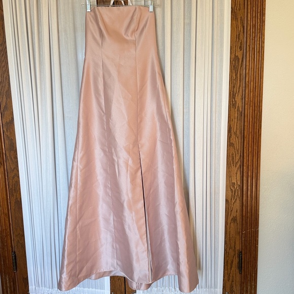 Alfred Sung Cameo Blush Strapless A-Line Gown - Picture 13 of 14